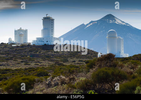 Teide Observatorium. Teneriffa, Kanarische Inseln, Spanien. Stockfoto