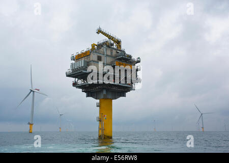 Sheringham Shoal Offshore Wind Farm, Wells-Next-the-Sea, North Norfolk, England, UK Stockfoto