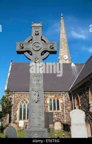 Grab Marker im Kirchhof der St. Nikolauskirche, Carrickfergus, County Antrim, Nordirland Stockfoto