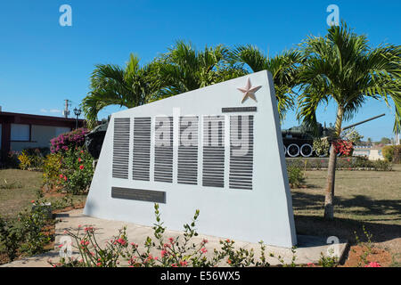 Denkmal für den "kubanischen Märtyrer" im Museum in der Schweinebucht Playa Giron, Kuba. Stockfoto