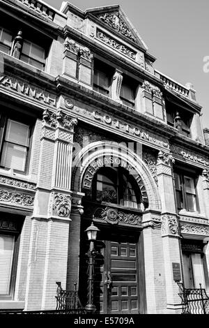 Der architektonisch bedeutenden alten Savannah Baumwollbörse, Gebäude in Savannah, GA, USA Stockfoto