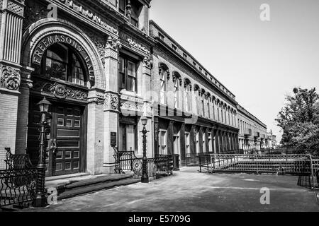 Der architektonisch bedeutenden alten Savannah Baumwollbörse, Gebäude in Savannah, GA, USA Stockfoto