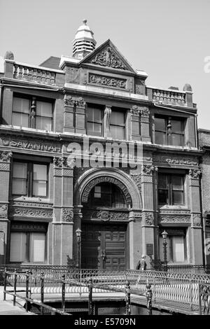 Der architektonisch bedeutenden alten Savannah Baumwollbörse, Gebäude in Savannah, GA, USA Stockfoto