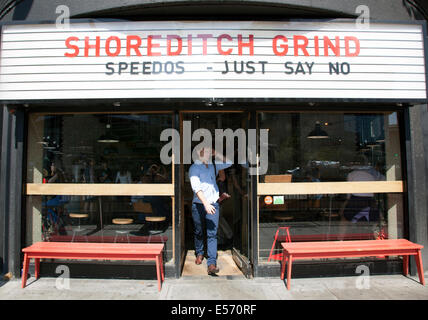 Shoreditch Grind Coffee Bar, Old Street, London Stockfoto