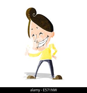 Cartoon Mann schnappen von Fingern Stock Vektor