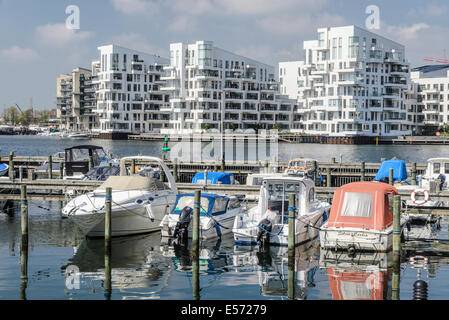 Havneholmen, moderne Apartmenthäuser, Kopenhagen, Dänemark Stockfoto