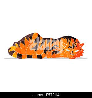 Cartoon ruhen tiger Stock Vektor