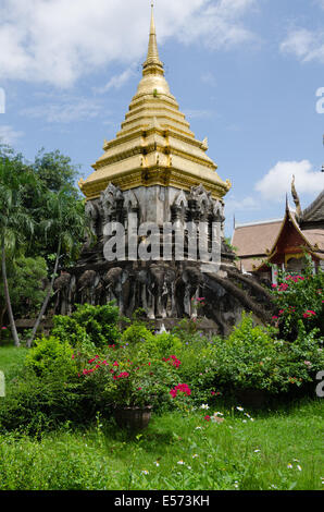 Wat Chedi Luang in Chiang Mai Thailand Stockfoto