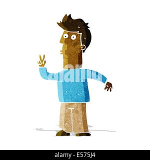 Karikatur Mann mit Hand-Signalisierung Stock Vektor