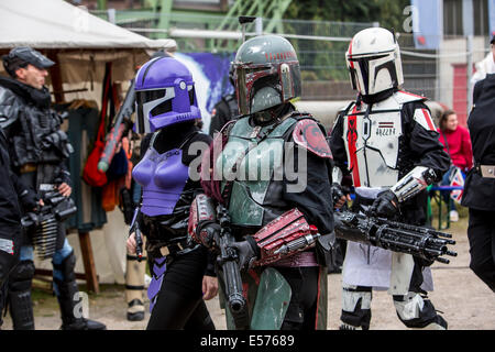 Raum Knights Event, Fantasy Festival, eine Versammlung von fantastischen Rollenspieler aus allen Arten von künstlichen Welten Stockfoto