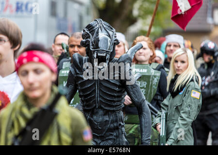 Raum Knights Event, Fantasy Festival, eine Versammlung von fantastischen Rollenspieler aus allen Arten von künstlichen Welten Stockfoto