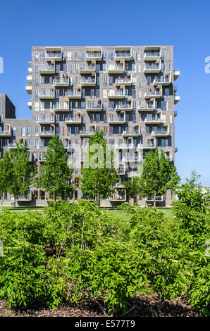 Modernes Appartementhaus, Amager, Kopenhagen, Dänemark Stockfoto