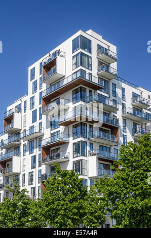 Stævnen, modernes Apartmenthaus, Amager, Kopenhagen, Dänemark Stockfoto