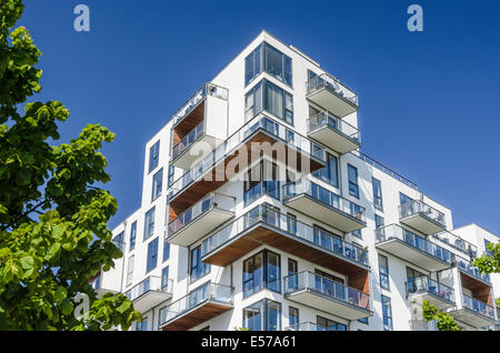 Stævnen, modernes Apartmenthaus, Amager, Kopenhagen, Dänemark Stockfoto