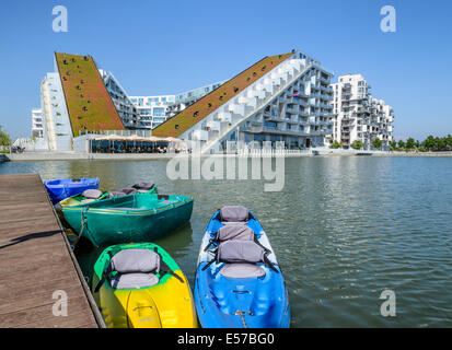 8-Tallet, modernes Apartmenthaus, Amager, Kopenhagen, Dänemark Stockfoto