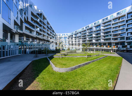 8-Tallet, modernes Apartmenthaus, Amager, Kopenhagen, Dänemark Stockfoto