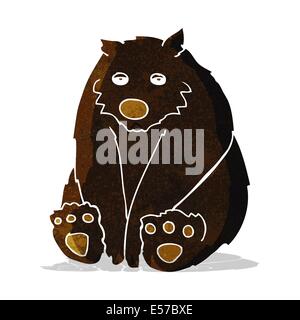 Cartoon unglücklich Schwarzbär Stock Vektor