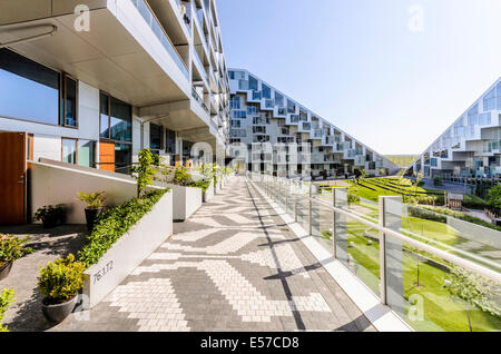 8-Tallet, modernes Apartmenthaus, Amager, Kopenhagen, Dänemark Stockfoto