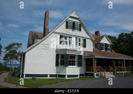 Kanada, New Brunswick, Campobello Island. Roosevelt Campobello International Park, Hubbard Cottage. Stockfoto