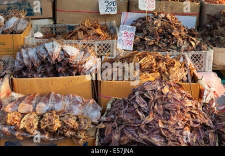 Ein Fischmarkt in Bangkok, Thailand Stockfoto