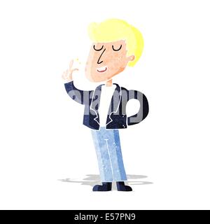 Cartoon coole Kerl schnappen von Fingern Stock Vektor