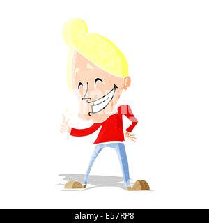 Cartoon Mann schnappen von Fingern Stock Vektor