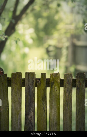 Alte rustikale Holzzaun Stockfoto