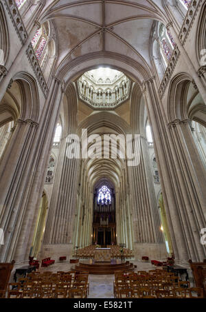 Gotische Kathedrale von Coutances, Coutances, Halbinsel Cotentin, Département Manche, Region Basse-Normandie, Frankreich Stockfoto