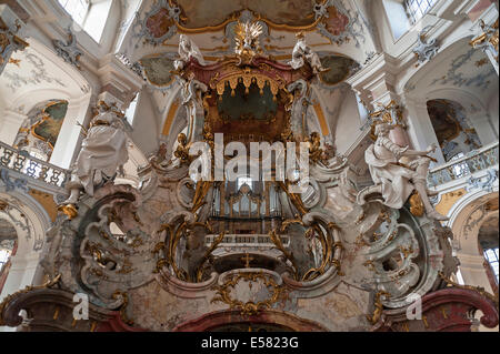 Barmherzigkeit Altar von JM Feichtmayr, der Vierzehn Nothelfer, Basilika Vierzehnheiligen, Basilika erbaut 1743-1772 Stockfoto