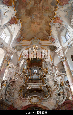 Barmherzigkeit Altar von JM Feichtmayr, der Vierzehn Nothelfer, Basilika Vierzehnheiligen, Basilika erbaut 1743-1772 Stockfoto