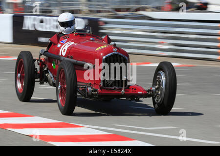 Alfa Romeo Rennwagen Typ B P3, Baujahr 1937, Fahrer Tony Smith, 9. Grand Prix Historique Monaco Fürstentum Monaco Stockfoto