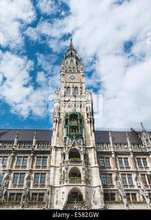 Das neue Rathaus am Marienplatz, München, Upper Bavaria, Bayern, Deutschland Stockfoto