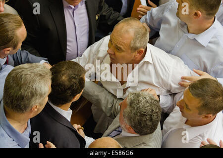 Kiew, Ukraine. 23. Juli 2014.  Ukrainische Parlamentsabgeordnete ersatzgeschwächt während einer Sitzung im Parlament in Kiew Credit: Sergii Kharchenko/NurPhoto/ZUMA Draht/Alamy Live News Stockfoto