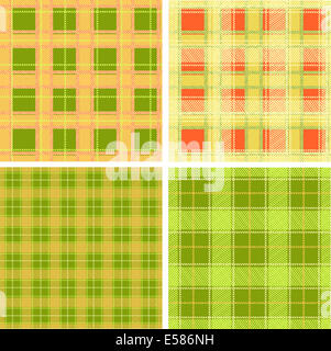 Stoffmuster, Satz von vier nahtlose Hintergründe Stockfoto