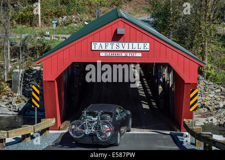 Taftville gedeckte Brücke, Vermont, USA Stockfoto