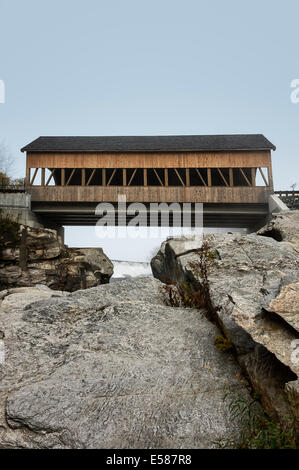 Quechee gedeckte Brücke, Hartford, Vermont, USA Stockfoto