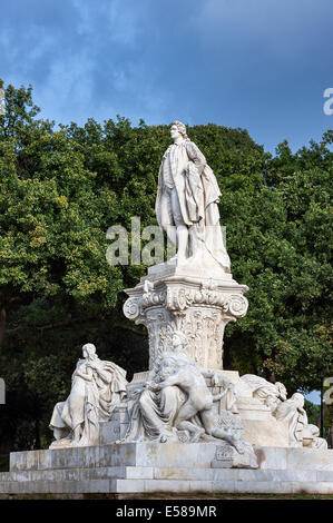 Statue des deutschen Schriftstellers Johann Wolfgang von Goethe im Villa Borghese, Rom, Italien Stockfoto