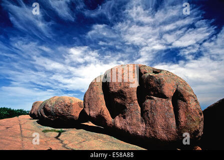 Elefant-wie Granit-Formationen, Elephant Rocks State Park, Missouri Stockfoto