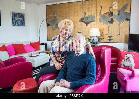 Neil und Christine Hamilton in ihrem Haus in Battersea Stockfoto