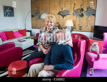 Neil und Christine Hamilton in ihrem Haus in Battersea Stockfoto