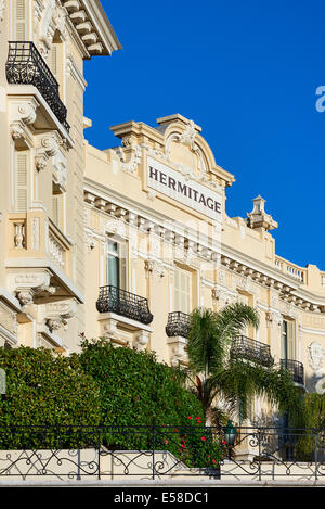 Außenarchitektur des Hôtel Hermitage Monte-Carlo, Monaco Stockfoto