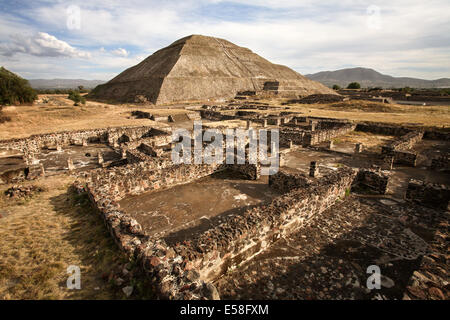 Sonnenpyramide von Teotihuacan, Mexiko. Stockfoto