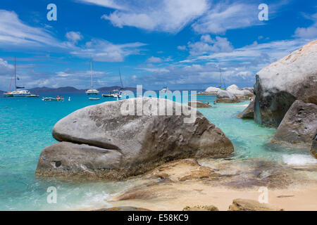 Teufels-Bucht in den Bädern auf der karibischen Insel Virgin Gorda in den British Virgin Islands Stockfoto