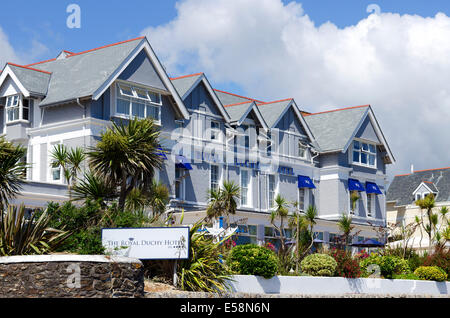 Das Royal Herzogtum Hotel direkt am Meer in Falmouth, Cornwall, UK Stockfoto