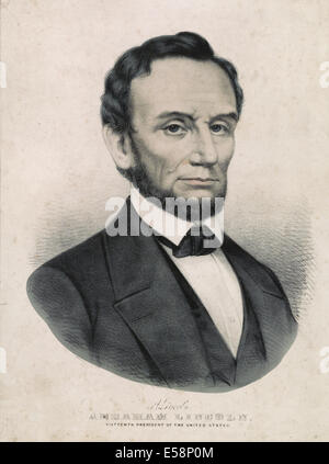 Abraham Lincoln: 16. Präsident der Vereinigten Staaten, ca. 1861 Stockfoto