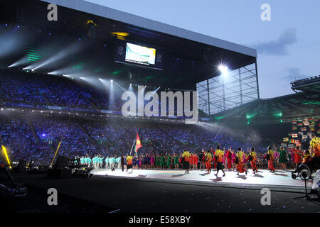 Glasgow, Schottland. 23. Juli 2014. Eröffnungsfeier der 20. Commonwealth Games in Glasgow im Celtic Park. Bildnachweis: ALAN OLIVER/Alamy Live-Nachrichten Stockfoto