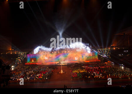 Glasgow, Schottland. 23. Juli 2014. Glasgow Commonwealth Games. -Fans vor der Eröffnungsfeier. Bildnachweis: Aktion Plus Sport/Alamy Live-Nachrichten Stockfoto