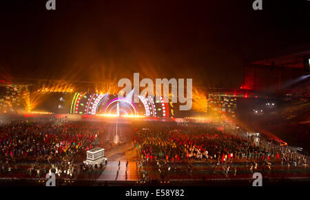 Glasgow, Schottland. 23. Juli 2014. Glasgow Commonwealth Games. -Fans vor der Eröffnungsfeier. Bildnachweis: Aktion Plus Sport/Alamy Live-Nachrichten Stockfoto