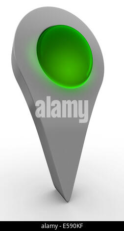 Kartenzeiger. 3D Render. Stockfoto