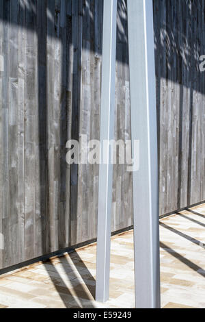 Architektonische Details des neuen Besucherzentrum in Stonehenge, entworfen von Denton Corker Marshall LLP, Wiltshire, UK Stockfoto